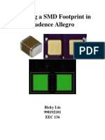 Creating A SMD Footprint in Cadence Allegro: Ricky Liu 998192101 EEC 134