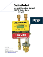 Deltapoint: Installation and Operation Manual 12 GPM Water Saver