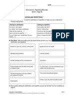 Asking For Clarification and Repetition: Discussion: Speaking Booster (Unit 1, Page 9)