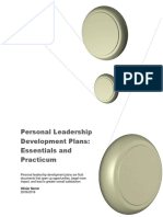 Personal Leadership Development Plans: Essentials and Practicum