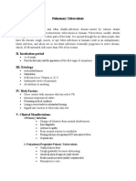 I. Definition: Pulmonary Tuberculosis