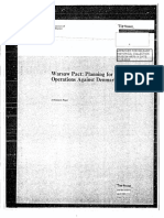 Warsaw Pact: Planning For Operations Against Denmark: Approved For Release Historical Collection HR70 - 14 DATE