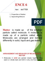 Science 6: 1 Quarter: MATTER