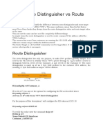 BGP Route Distinguisher Vs Route Target