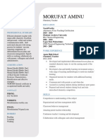 Morufat Aminu CV PDF