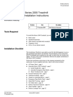 GE Treadmill 2000 Installation Instruction