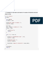 C File Examples: 1. C Program To Read Name and Marks of N Number of Students and Store Them in A File