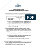 ECO 1311, University of Dallas Comparative and Absolute Advantage - Practice Problems