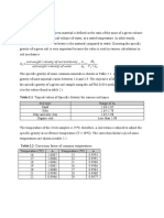 Specific Gravity Lab Report