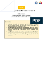 Learning Delivery Modalities Course 2: Reflection A