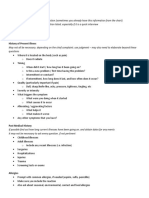 Patient Interview Guide: Chief Complaint