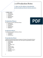 Basics of Production Notes