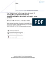 The Efficiency of Online Cognitive Behavioral Therapy For Postpartum Depressive Symptomatology A Systematic Review and Meta Analysis