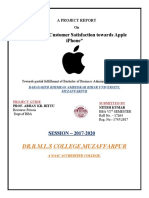 "A Study On Customer Satisfaction Towards Apple Iphone": DR.R.M.L.S College, Muzaffarpur