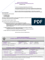 Gcu Student Teaching Evaluation of Performance Step Standard 1 Part I - Signed