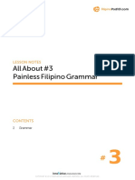 All About #3 Painless Filipino Grammar: Lesson Notes