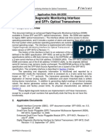 Digital Diagnostic Monitoring Interface For SFP and SFP+ Optical Transceivers