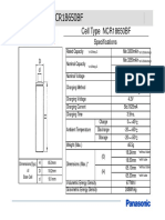 Spec Sheet For NCR18650BF: Tentative