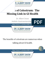 Benefits of Colostrum: The Missing Link in GI Health: Dr. Albert Snow Holistic Gastroenterologist