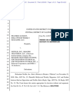 Jackson V Netflix MTD Order