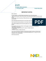 HF/VHF Power MOS Transistor: Important Notice