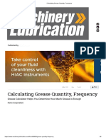 Calculating Grease Quantity, Frequency