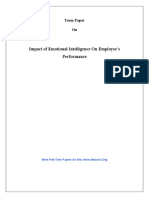 Impact of Emotional Intelligence On Employee's Performance