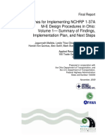 Guidelines For Implementing NCHRP 1-37A M-E Design Procedures in Ohio: Volume 1 - Summary of Findings, Implementation Plan, and Next Steps