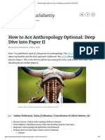 Anthropology Optional - Paper II Strategy by Anudeep IAS Rank 1