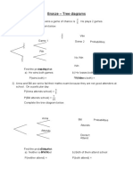 Probability Worksheet Tree Diagrams Bronze