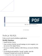 Lecture # 6 - Node - .Js MySQL