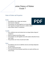 Particulate Nature of Matter Notes