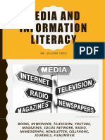 Media and Information Literacy: Ms. Joanne Cruz