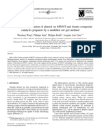 Photocatalytic Degradation of Phenol On MWNT and Titania Composite Catalysts Prepared by A Modified Sol-Gel Method