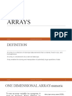 Arrays: 01/05/2021 S. Senthilkumar, Asso - Prof/Ece, Grtiet