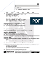 Part - I: Subjective Questions: Section (A) : MOT