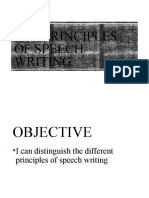 The Principles of Speech Writing