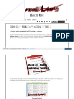 Check List - Mobile Application Testing II