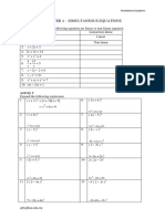 Simultaneous Equations PDF