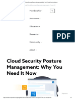 Cloud Security Posture Management - Why You - Cloud Security Alliance PDF