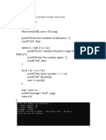 Write A C Program To Calculate Average Using Arrays