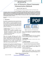 An Overall Survey of Extractive Based Automatic Text Summarization Methods