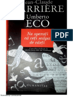 Jean Claude Carriere Umberto Eco Nu Sperati Ca Veti Scapa de Carti PDF