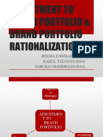 Adjustment To Brand Portfolio Brand Portfolio Rationalization