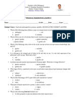 Name: - Grade: - Date: - Score: - Multiple Choice: Read and Understand The Questions Carefully. ENCIRCLE THE CORRECT ANSWER