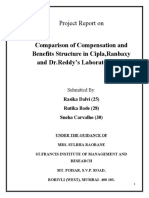 Comparison of Compensation and Benefits Structure in Cipla, Ranbaxy and DR - Reddy's Laboratory LTD