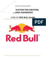 Diversification For Creating Brand Awareness: Case of Red Bull GMBH