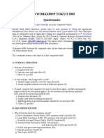 CFD Workshop Tokyo 2005: Questionnaire