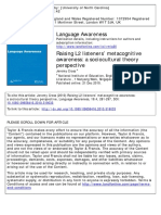 Language Awareness: To Cite This Article: Jeremy Cross (2010) Raising L2 Listeners' Metacognitive Awareness