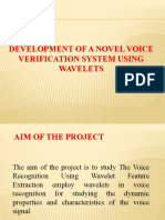 Development of A Novel Voice Verification System Using Wavelets